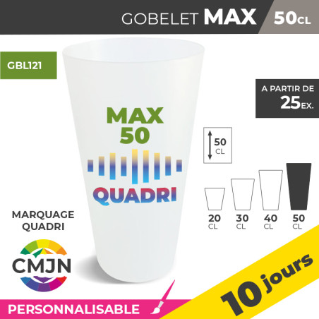 Gobelet MAX 50cl - Quadri