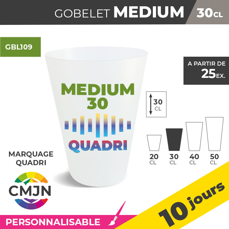 Gobelet MEDIUM 30cl - Quadri